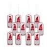 Set Of 12 Red And White Glass Gnome Christmas Ornament 6.25"
