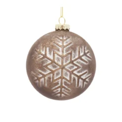 Set Of 4 Rustic Brown Finish Glass Christmas Ball Ornaments 3.5-4.5" -Christmas Trees Shop 83732 2 60875.1687598359