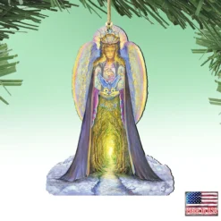 Set Of 2 Angel Hands Of Love Wooden Christmas Ornaments 5.5" -Christmas Trees Shop 845623 jw 4 02282.1667549702