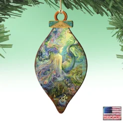 Set Of 2 Mermaid Fairy In The Sea Wooden Christmas Ornaments 5.5" -Christmas Trees Shop 845624 jw 4 49682.1667549701