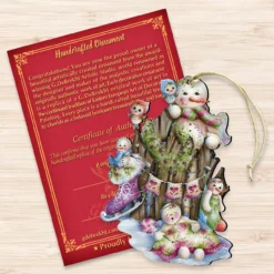 Set Of 2 Snowmen Rest Wooden Christmas Ornaments 5.5" 6 Set Of 2 Snowmen Rest Wooden Christmas Ornaments 5.5" -Christmas Trees Shop 8457502 3 00096.1667549718