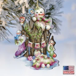 Set Of 2 Snowmen Rest Wooden Christmas Ornaments 5.5" 7 Set Of 2 Snowmen Rest Wooden Christmas Ornaments 5.5" -Christmas Trees Shop 8457502 4 87577.1667549718