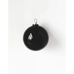40ct Black Glass Shiny Christmas Ball Ornaments 1.25" (30mm)
