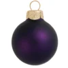 6ct Purple Matte Glass Christmas Ball Ornaments 4" (100mm)