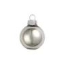 40ct Silver Smoke Shiny Glass Christmas Ball Ornaments 1.5" (40mm)