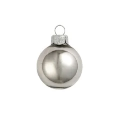 4ct Silver Glass Shiny Christmas Ball Ornaments 4.75" (120mm)