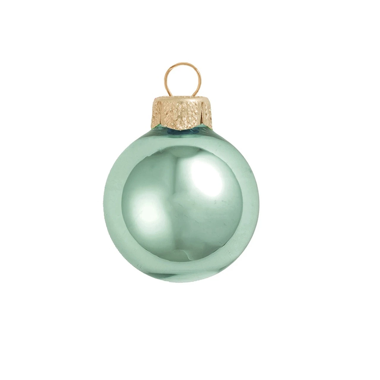 40ct Shale Green Shiny Glass Christmas Ball Ornaments 1.25" (30mm) 2 40ct Shale Green Shiny Glass Christmas Ball Ornaments 1.25" (30mm) - Image 2