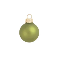 2ct Green Glass Matte Finish Christmas Ball Ornaments 6" (150mm)