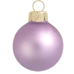 6ct Lavender Glass Matte Christmas Ball Ornaments 4" (100mm)
