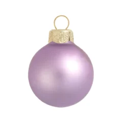 28ct Lavender Matte Glass Christmas Ball Ornaments 2" (50mm)