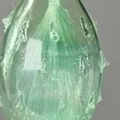 6.5" Fiber Optic Multi- Colored LED Iridescent Glass Christmas Finial Ornament