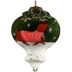 5” Cozy Little Christmas Holiday Dog Ornament