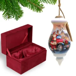 6” Santa Delivery Gift Christmas Glass Ornament -Christmas Trees Shop dacf 1610082 3 96602.1667620404