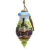6" Vineyard Christmas Finial Shaped Glass Hanging Ornament