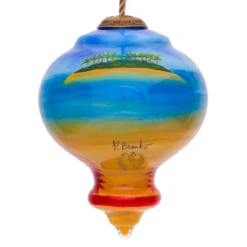 3.75” Pink And Blue Flamingos Hand Painted Mouth Blown Glass Hanging Christmas Ornament -Christmas Trees Shop dacf 1812001 3 91868.1667620517