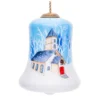 3.5" Oh Come Let Us Adore Him Christmas Bell Shaped Glass Ornament