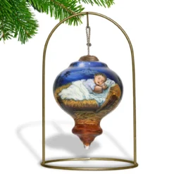 3.75" Away In A Manger Religious Christmas Gem Shaped Glass Ornament 8 3.75" Away In A Manger Religious Christmas Gem Shaped Glass Ornament -Christmas Trees Shop dacf 1911063 4 75338.1667621005