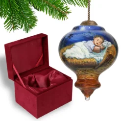 3.75" Away In A Manger Religious Christmas Gem Shaped Glass Ornament 9 3.75" Away In A Manger Religious Christmas Gem Shaped Glass Ornament -Christmas Trees Shop dacf 1911063 5 09378.1667621005