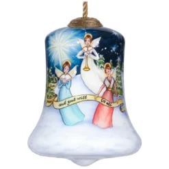 3.5" Love, Peace And Good Will For All Angel Christmas Ornament
