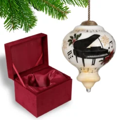 3.75" White And Black Christmas Piano Glass Ornament 9 3.75" White And Black Christmas Piano Glass Ornament -Christmas Trees Shop dacf 1911074 5 10776.1667620510