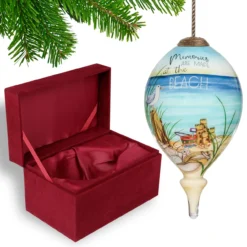 4.75” Ivory And Blue Beach Glass Hanging Christmas Ornament 9 4.75” Ivory And Blue Beach Glass Hanging Christmas Ornament -Christmas Trees Shop dacf 1911078 5 07973.1667620509