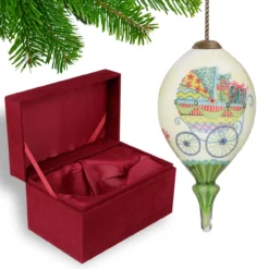4.75” Ivory And Green Baby Carriage Hand Painted Mouth Blown Glass Hanging Christmas Ornament 9 4.75” Ivory And Green Baby Carriage Hand Painted Mouth Blown Glass Hanging Christmas Ornament -Christmas Trees Shop dacf 1911080 5 71720.1667621007