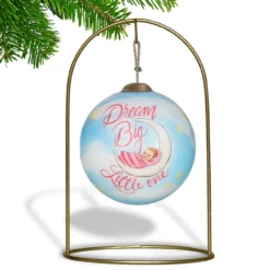 3” Blue And Pink Little Girl Hand Painted Mouth Blown Glass Hanging Christmas Ornament -Christmas Trees Shop dacf 1911088 4 19145.1667528334