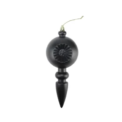 4ct Black Retro Reflector Shatterproof Matte Christmas Finial Ornaments 7.5" -Christmas Trees Shop dak cop10829 4blk 3 01146.1667685797