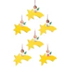 3.75" Yellow, Green, And Brown Angel On A Shooting Star Collectible Christian Ulbricht Ornament