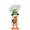 4" White, Orange, And Green Bavarian Ducky Collectible Christian Ulbricht Ornament