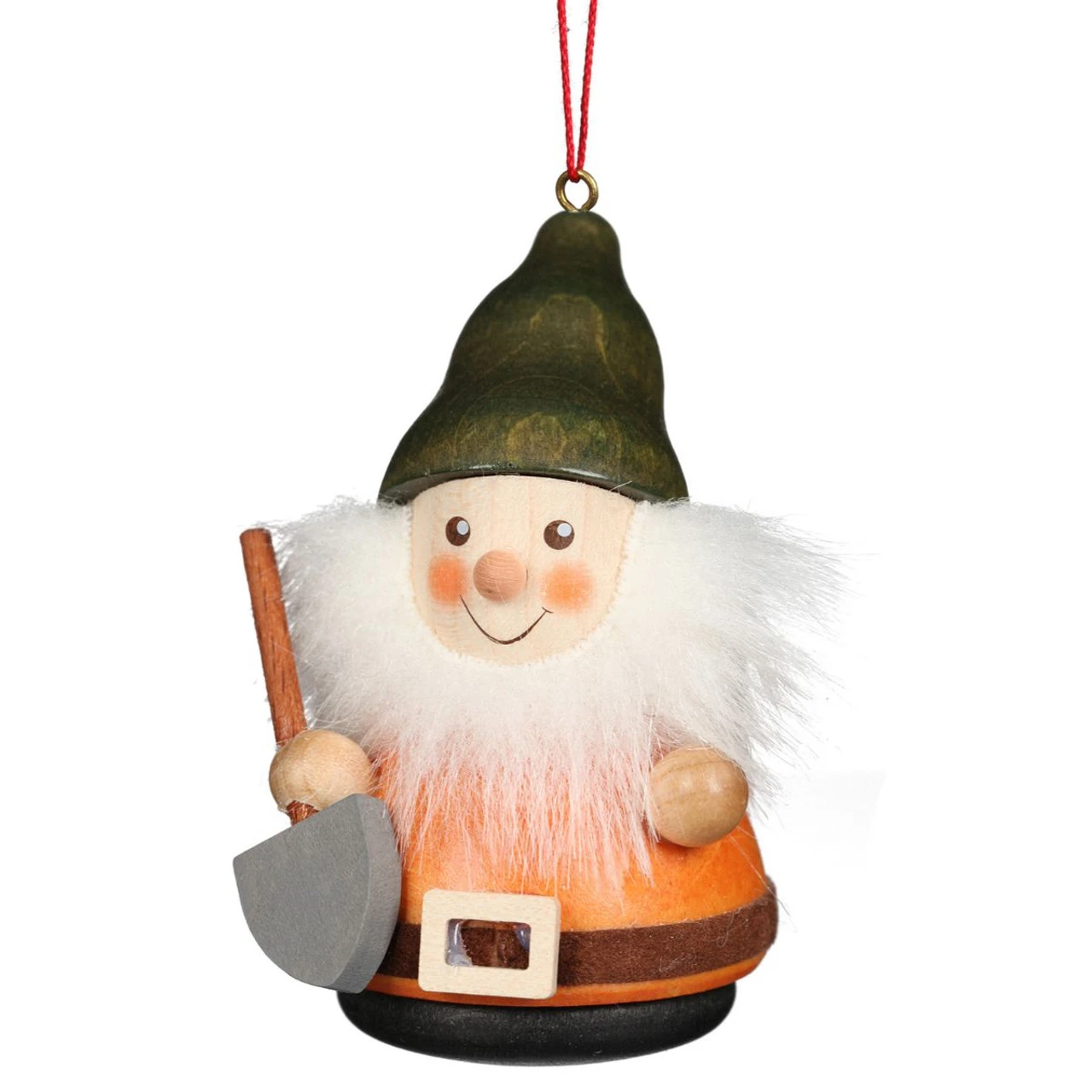 4" Brown And White Christian Ulbricht Gnome With Shovel Ornament Decoration 1 4" Brown And White Christian Ulbricht Gnome With Shovel Ornament Decoration