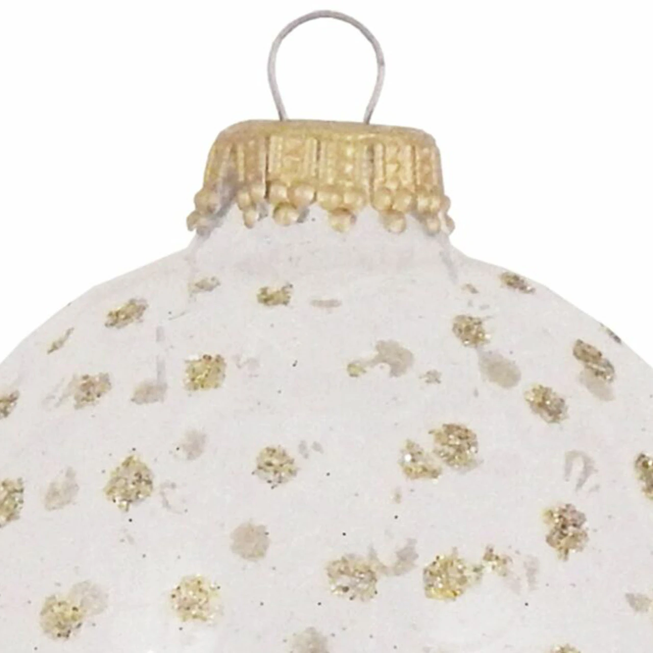 4ct White And Gold Sparkles 2-Finish Christmas Ball Ornaments 2.5" (60mm) 3 4ct White And Gold Sparkles 2-Finish Christmas Ball Ornaments 2.5" (60mm) - Image 3