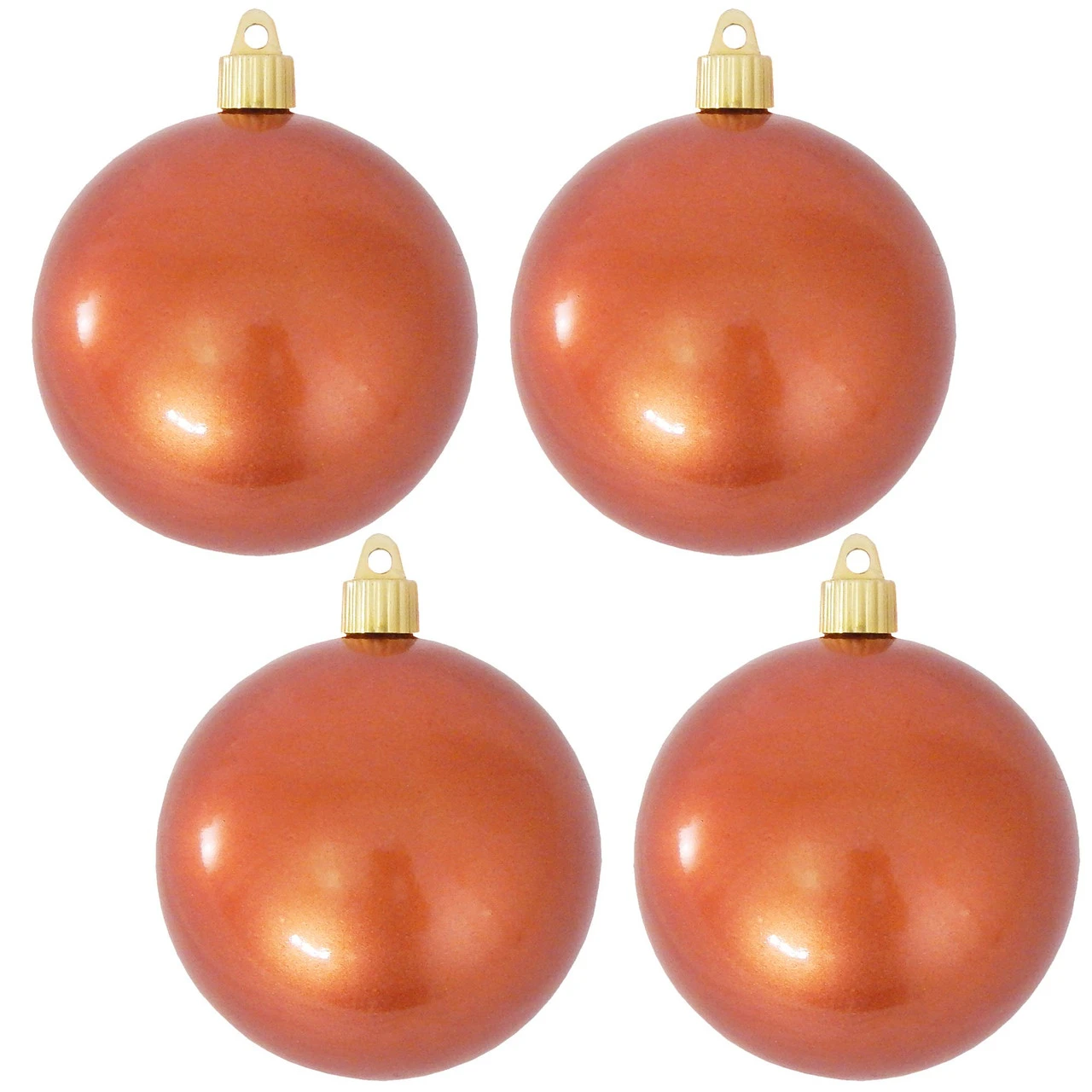 4ct Candy Copper Red Shiny Finish Shatterproof Christmas Ball Ornaments 4" (100mm) 1 4ct Candy Copper Red Shiny Finish Shatterproof Christmas Ball Ornaments 4" (100mm)