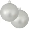 2ct Dove Gray Shatterproof Christmas Ball Ornament6" (150mm)