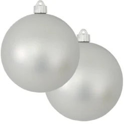 2ct Dove Gray Shatterproof Christmas Ball Ornament6" (150mm)
