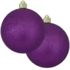 2ct Purple Shatterproof Christmas Ball Ornament6" (150mm)