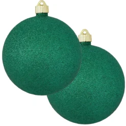 2ct Emerald Green Shatterproof Christmas Ball Ornament6" (150mm)