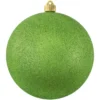 Lime Green Shatterproof Glitter Christmas Ball Ornament 8" (200mm)