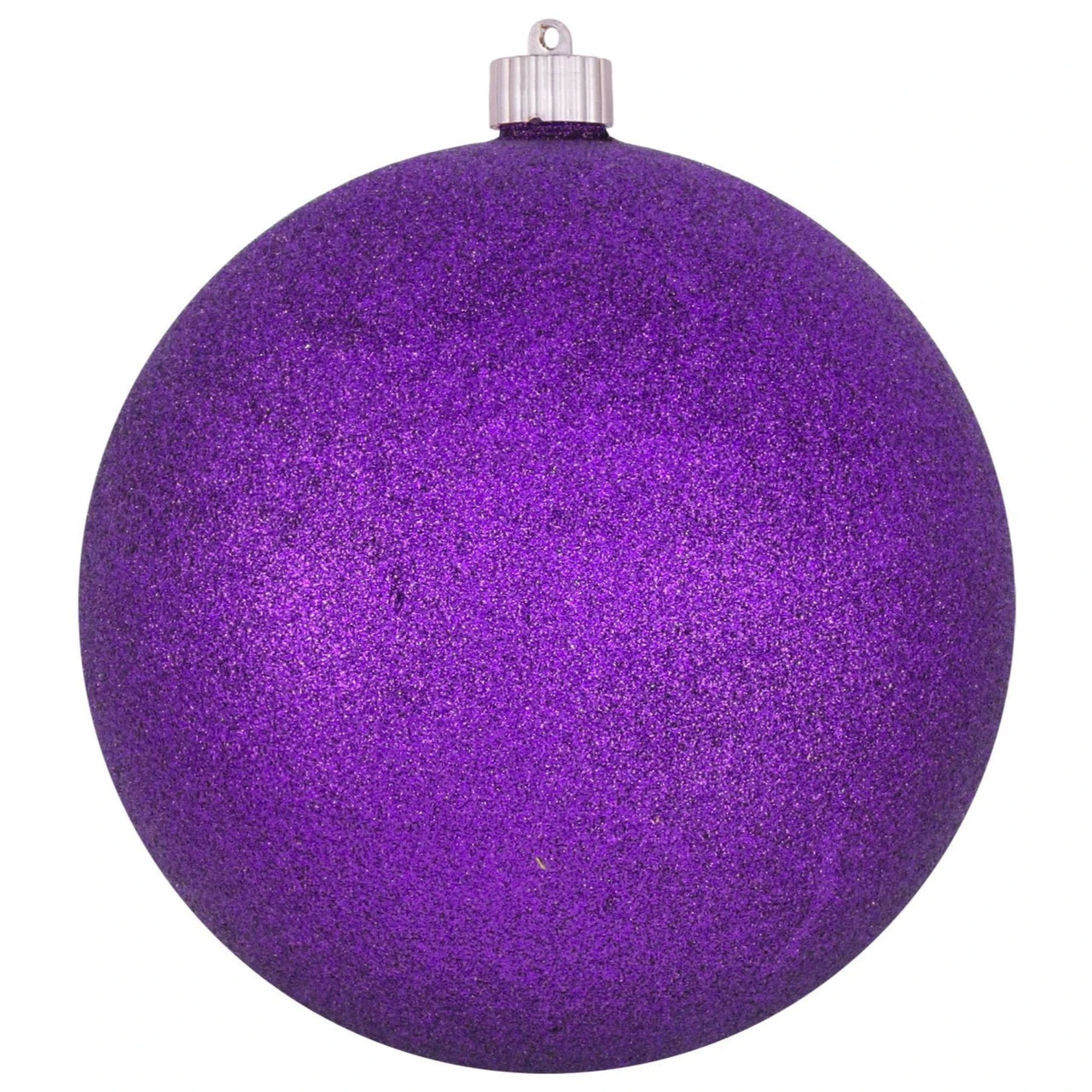 Purple Shatterproof Glitter Christmas Ball Ornament 8" (200mm) 1 Purple Shatterproof Glitter Christmas Ball Ornament 8" (200mm)