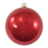 Scarlet Red Shatterproof Shiny Christmas Ball Ornament 8" (200mm)