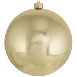 Champagne Gold Shatterproof Shiny Christmas Ball Ornament 8" (200mm)