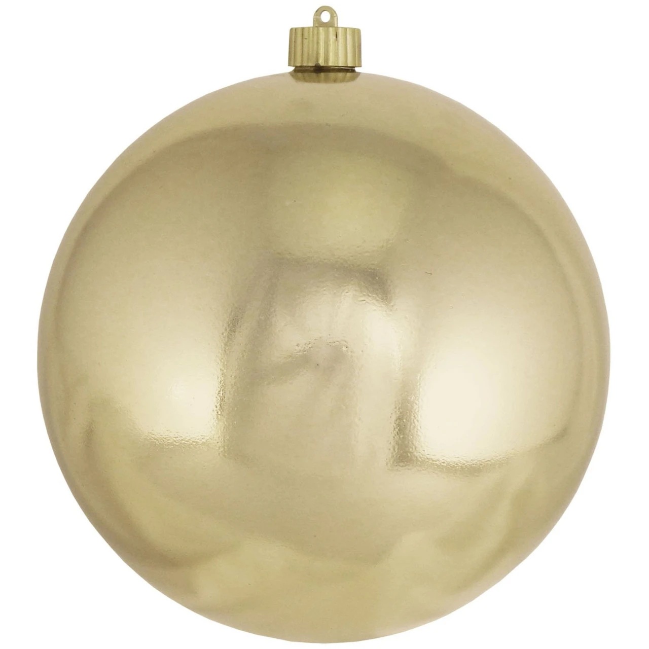 Champagne Gold Shatterproof Shiny Christmas Ball Ornament 8" (200mm) 1 Champagne Gold Shatterproof Shiny Christmas Ball Ornament 8" (200mm)