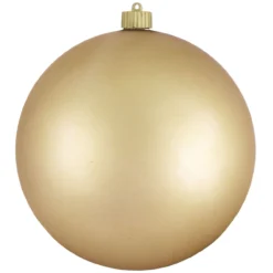 Champagne Gold Shatterproof Matte Christmas Ball Ornament 8" (200mm)