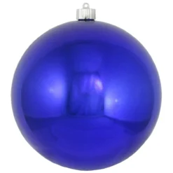 Azure Blue Shatterproof Shiny Christmas Ball Ornament 8" (200mm)