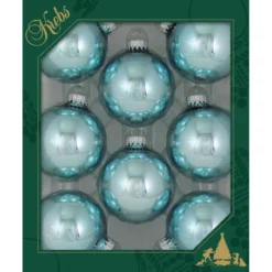 8ct Starlight Shiny Glass Christmas Ball Ornaments 2.5" (67mm)