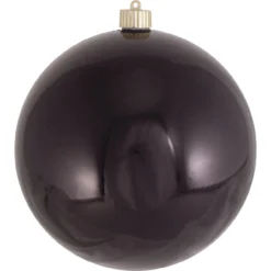 Onyx Black Shatterproof Shiny Christmas Ball Ornament 8" (200mm)