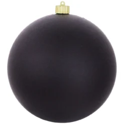 Onyx Black Shatterproof Matte Christmas Ball Ornament 8" (200mm)
