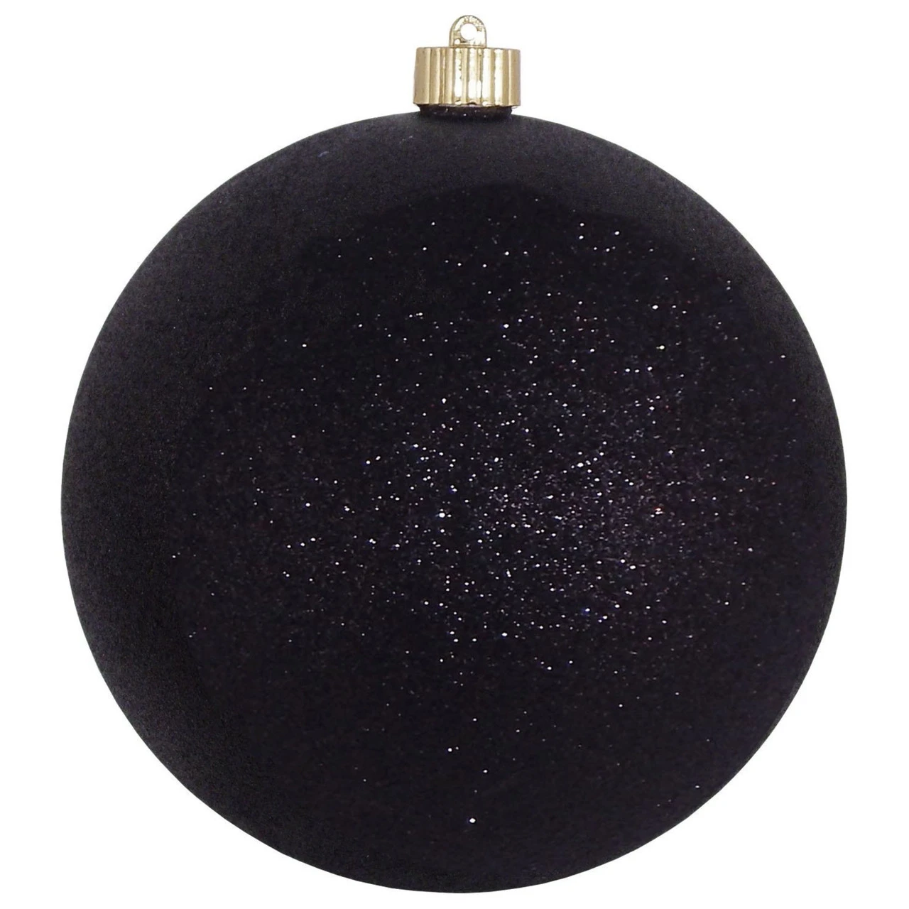Onyx Black Shatterproof Glitter Christmas Ball Ornament 8" (200mm) 1 Onyx Black Shatterproof Glitter Christmas Ball Ornament 8" (200mm)