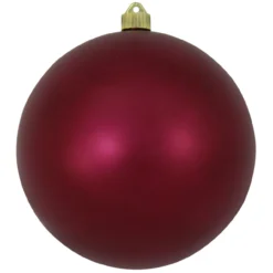 Matte Bayberry Red Shatterproof Christmas Ball Ornament 8" (200mm)