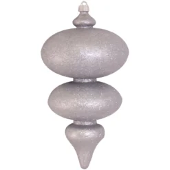 Silver Glittering Jumbo Shatterproof Finial Ornament 15" (380mm)